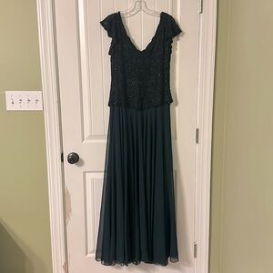 Beautiful J Kara Beaded Emerald Green Dress